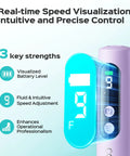 Close-up view of Cordless Nail Drill Kit With LED Display Adjustable Speeds And Professional Nail File showing LED display and controls.