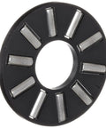Top Tier Metric Thrust Needle Bearing With Reinforced Polyamide Nylon Cage Cranking Out Maximum Axial Load Support Smooth Operation And Rock Solid Reliability In Tight Spaces, black with metallic rollers.