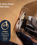 Wet And Dry Electric Shaver With SenseIQ Technology For A No Nonsense Close Shave And Skin Comfort, Triple Lift And Cut System For Tough Areas, 360 Rotating Dual Steel Precision Blades, Nose Trimmer, Model X9000 90 close shave on skin