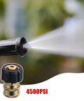 Pressure Washer Quick Connect Adapter Three Eighths Inch Socket To M22 14mm Fitting For Gun And Hose Up To 5000 PSI Durable