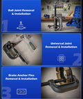 Beefy Ball Joint Press Kit With U Joint Removal Tool And 4x4 Adapters For Most 2WD And 4WD Cars And Light Trucks in use