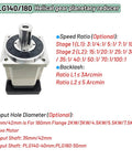 High Precision Planetary Gearbox And Speed Reducer For Servo Motors with input shaft diameter and helical gear design.