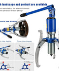 Heavy Duty 10 Ton Hydraulic Puller Kit Featuring Kickass Adjustable Two Or Three Jaw Setup For Yanking Stubborn Hubs Flanges Gears Bearings Right Through Tough Jobs Effortlessly with two and three claw displays.