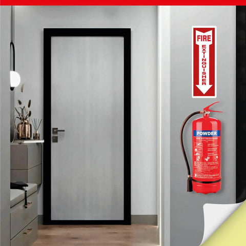 Straight Up Legit Fire Extinguisher Decals And Wall Labels Meet Osha Ansi Standards With Bold Red Arrows For Instant Workplace Safety Compliance No Sweat Setup For Offices Warehouses And Shops In A Solid Five Pack
