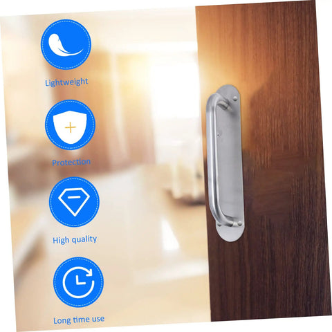 Premium No Fuss Heavy Duty Fire Door Handle With Slick Stainless Steel Pull Plate And Rock Solid Grip For Commercial Push Pull Wood Doors Easy Mount Long Lasting Finish
