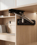 Beefy Heavy Duty Concealed Soft Close Lift Table Drawer Slides Side Mount Black Cold Rolled Steel installed on a desk