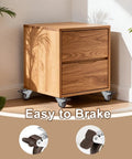 1.5 Inch Rubber Caster Wheels With Brake And Bonus Tools Ultra Smooth Roll Swivel Casters 360 Degree Turning For Sofas Tables And Workbenches 300 Lbs Capacity Set Of 4 No Sweat Setup Now on a wooden drawer unit.