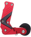 Heavy Duty Universal Motorcycle Chain Tensioner Kit For Dirt Bikes And Atvs With Anti Slip Roller For Precise Adjustment And Safe Heavy Rides, red aluminum