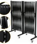 Heavy Duty Expandable Safety Barrier With Smooth Rolling Casters And Flexible Scissor Panels for effective site safety.