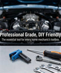 Must-Have Brake Hose Clamp Set With 4 Spring Pinch Tools And 2 Hooks, Featuring Mixed Grip Shapes For Fast Brake Fluid Control And Quick Garage Maintenance Work In Any Car Repair Shop Job, blue clamp set on metal table