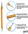 Stainless Steel Watch Link Removal Tool Kit With Built In Ruler For Quick Band Sizing Pin Extraction And Link Replacement