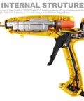 Internal structure of 300W Industrial Hot Glue Gun With Adjustable Switch showing heating system and wiring.