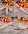 Multi Size Wood Leather Edge Burnisher And Slicker Set, Solid Unfinished Polish Sticks for precise leather edge refining.