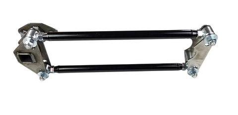 Universal Four Link Suspension Kit With Adjustable Bars And Panhard Bar For Custom Builds Ride Ready Includes Weld On Mounts 24 Inch Steel Link Bars Axle And Frame Brackets Center Link Mounts, two steel bars with weld-on brackets