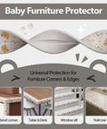 Heavy Duty Baby Proofing Edge Protectors 6.5Ft Super Dense Soft Rubber Foam Furniture Bumper Guards on cabinets and tables.