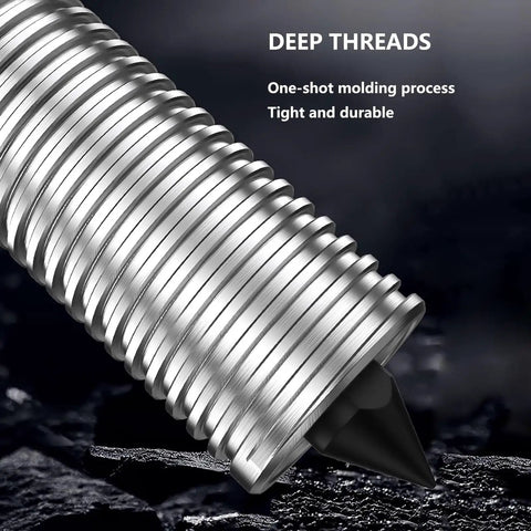 Close-up of deep threads on rugged hydraulic bearing puller, showcasing durability for heavy garage tasks.