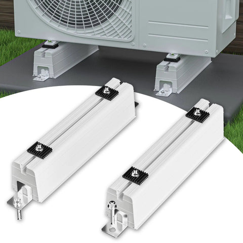 Heavy Duty Mini Split Condenser Pad Floor Mount Base Pad 15.74 Inch Long Beefy Anti Vibration Stand For Air Conditioners