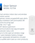 Out Of The Box LoRa Smart Door Sensor Starter Kit With Hub, Quarter Mile Open Air Range, sensor highlights list on white background