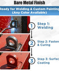 Bare metal finish steps for 6 Pack Dang Tough Weld On Shackle Clevis Mounts 3 8 Inch Thick Heavy Duty Steel Brackets.