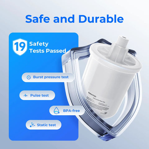 Sturdy Small Water Pressure Tank Ideal For Tankless Reverse Osmosis Systems And Fridges features safety tests and BPA-free design.
