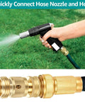 Eight Piece Three Quarter Inch Garden Hose Quick Connectors Set Made From Solid Brass No Leak Design Includes Female And Male Quick Connects
