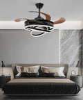 42 Inch Ceiling Fan with Light for Living Room, Bedroom, Remote Control, modern design in a stylish bedroom.