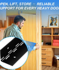 Four Pack 30 Inch Heavy Duty Piano Hinge Tough As Nails Continuous Hinges In Matte Black 304 Stainless Steel shown on a cabinet door.