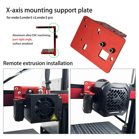 X-axis mounting support plate for MGN12H Linear Guide Rail Kit 3.0 Upgrade For Ender 3 Series 3D Printers with extruder installation