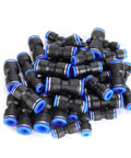 Fabulettas Straight Push Connectors Make Air Line Quick Hose Repair Easy With A Secure Leak-Free Seal For High Pressure Machinery Auto And Electronics Using 40 PCS assorted 6mm 8mm 10mm 12mm black PU plastic fittings