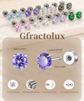 Zero Irritation G23 Titanium Flatback Earrings With Dazzling Cubic Zirconia Studs For Sensitive Ears And Fresh Piercings Butter Smooth Hypoallergenic 5Mm Jewelry on display with various colors and sizes.
