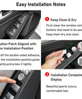 Installation guide for Mercedes Benz Window Switch Button Trim Covers Replacement Kit on door panel