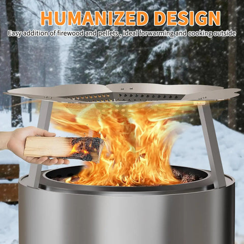 Heat Deflector For Yukon 27 Inch Stove Premium 304 Stainless Steel Heat Diffuser With Handle And Leg Redirects Warmth Outdoor.