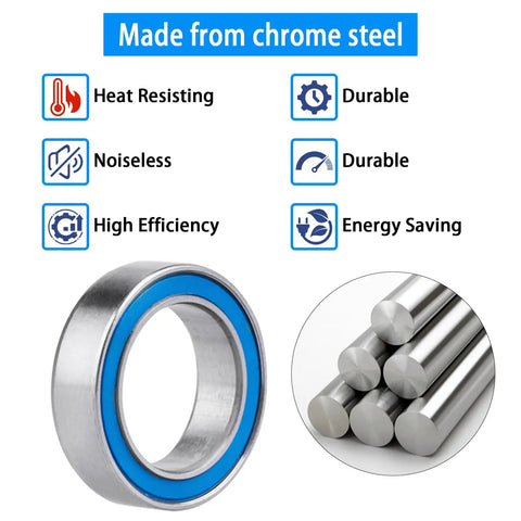 6700-2RS Double Sealed Deep Groove Ball Bearings Chrome Steel 10x15x4mm with heat resistance and high efficiency features