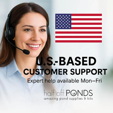 U.S.-based customer support for 1400 Watt Pond Vacuum With 13 Ft Intake Hose Four Tubes Three Nozzles And Bag