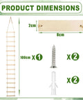 Ultra Tall 3ft Wooden Ladder Trellis For Climbing Plants Sturdy Indoor Outdoor Plant product dimensions and hardware