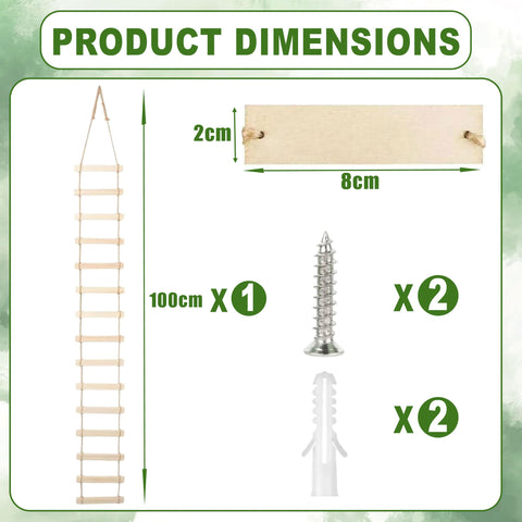 Ultra Tall 3ft Wooden Ladder Trellis For Climbing Plants Sturdy Indoor Outdoor Plant product dimensions and hardware