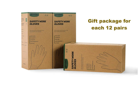 PU Coated Work Gloves With Red Seamless Knit Shell 12 Pairs Polyurethane Palm And Finger Grip packaging boxes