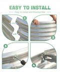 Installation steps for Oval Galvanized Raised Garden Bed Set 3 Pack 6x3x1ft Metal Garden Beds Planter Boxes Outdoor