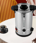 Commercial 40 Cup Coffee Urn In Stainless Steel With Automatic Temperature Control 1000W Fast Brewing for office use on table