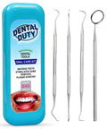 At Home Plaque Remover Kit With Stainless Steel Dental Tools, Teeth Cleaning Picks, Mirror, Scraper And Scaler For Deep Clean