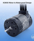 3650 Brushless Motor 2300KV High Speed Waterproof Beefy Torque for 1 to 10 Scale RC Cars with visible shaft and waterproof design