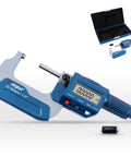 Pro Grade Digital Outside Micrometer 1 To 2 Inches 25 To 50 Mm With Carbide Tip Ultra Fine 0.00005 Inch Resolution and case