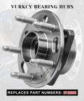 Wheel Bearing Hubs Assembly 513288 Front And Rear Fit 2010-2017 Chevy Malibu Impala 5 Lug With ABS Pair shown in metallic finish