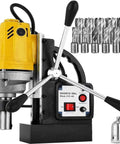 Ditch heavy lifting with this beastly 11 Piece Electric Magnetic Drill Press featuring strong copper motor and drill bits.