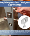 Person using Five Pack Emergency Release Keys For Occupancy Indicator Deadbolts B571 And D271 Stainless Steel Portable Unlock Tool