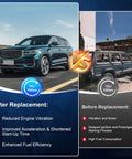 Comparison of SUVs before and after replacement with Fuel Pump Assembly With Level Sensor And Sending Unit For 2000 2001 2002 2003 Cadillac Escalade Tahoe Yukon V8 4.8L 5.3L 6.0L Replaces E3508M Plug And Play Upgrade For Your Ride.