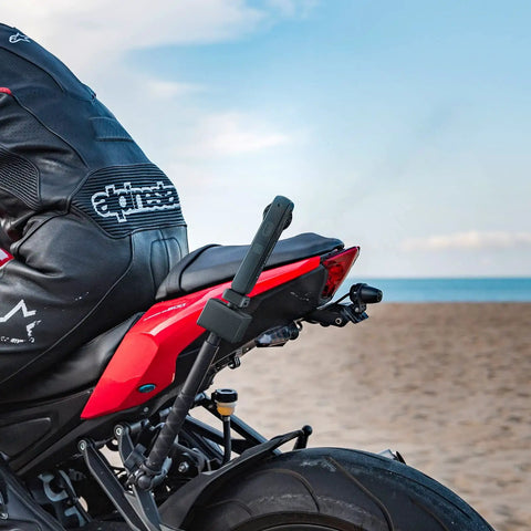 Motorcycle with Vibration Damper For Action Cameras That Beats Heavy Shakes And Keeps Footage Smooth In Dry Clean Environments