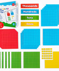 Jumbo Colorful Magnetic Base Ten Blocks Set 131 Plus 4 For Math Fun Hands On Place Value Learning Base Ten Counters Math