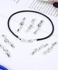 20 Sets Stainless Steel Necklace Clasps And End Caps For Jewelry Making 3MM ID Cord End Caps With Lobster Clasp for DIY crafting.