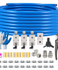 Shop Air Line Kit 100 Ft 1/2 Inch For Garage Rapid Air System With Durable HDPE Aluminum Piping Leak Proof And Easy To Install Includes Fittings Valves Clips And Accessories